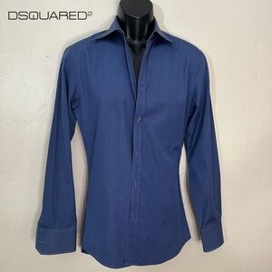 D Squared Long Sleeve Shirt IT 48 19" armpit to armpit seams Made in Italy